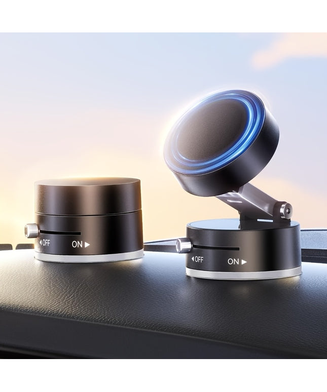 1pc Metal Vacuum Magnetic Suction Phone Holder, Strong Suction Cup Mount for Home, Car, Kitchen, Bathroom - Stable and Firm Grip, Home Gadget Organizer | Modern Phone Holder | Quality Suction Attachment, Phone Suction Grip