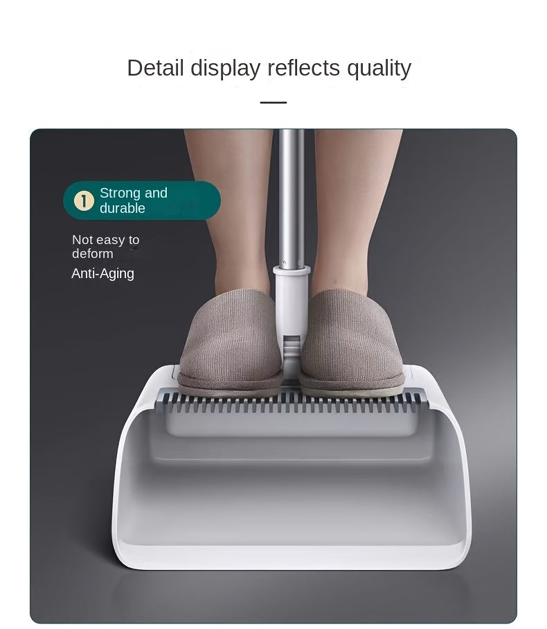 3 In1 Set, Household Broom And Dustpan Set, Long Handle Floor Cleaning Broom Dustpan Set, Rotatable Broom And Dustpan With Comb Tooth, Non-stick Hair, To Remove Dust And Garbage, For Home, Kitchen, Office, Cleaning Tool, Clea