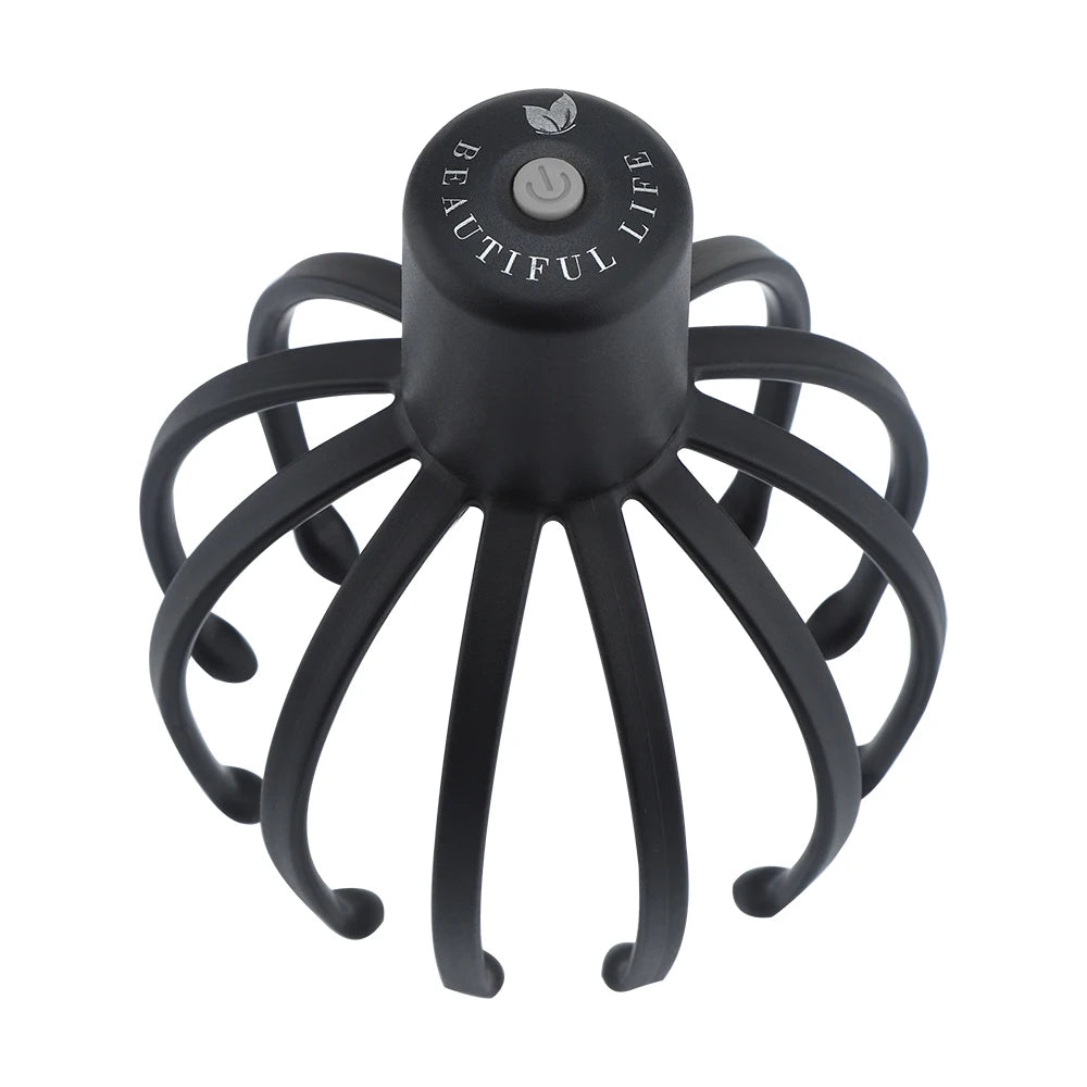 Electric Head Massager with Adjustable Settings, 12 TPE Massage Claws, USB Rechargeable Device