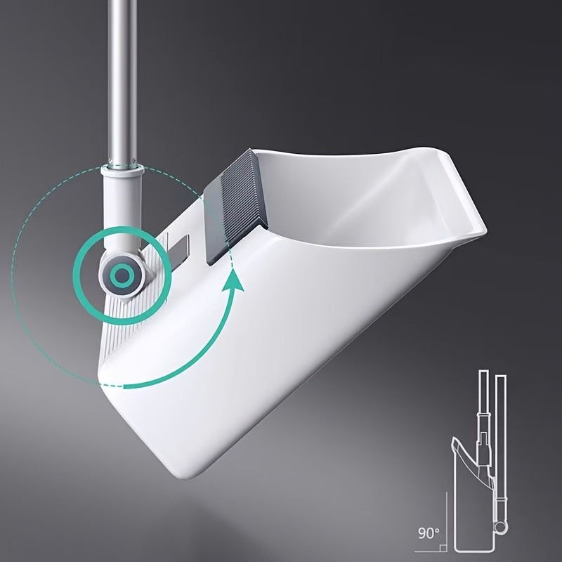 3 In1 Set, Household Broom And Dustpan Set, Long Handle Floor Cleaning Broom Dustpan Set, Rotatable Broom And Dustpan With Comb Tooth, Non-stick Hair, To Remove Dust And Garbage, For Home, Kitchen, Office, Cleaning Tool, Clea