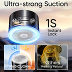 1pc Metal Vacuum Magnetic Suction Phone Holder, Strong Suction Cup Mount for Home, Car, Kitchen, Bathroom - Stable and Firm Grip, Home Gadget Organizer | Modern Phone Holder | Quality Suction Attachment, Phone Suction Grip