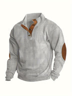 Men'S Casual Jacket for Autumn And Winter, Featuring a Loose Fit, Corduroy Fabric, Stand-Up Collar, Long Sleeves, And Button- Design.