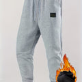 Men's 4-Color Options Compatible Sweatpants - Stretch Knit Joggers with Drawstring Waist, Belt-Like Design | Solid Color Options Black, Gray, Navy, White | Elastic Cuffs and Smooth Legs, Suitable for Gym, Casual, Casual Attir