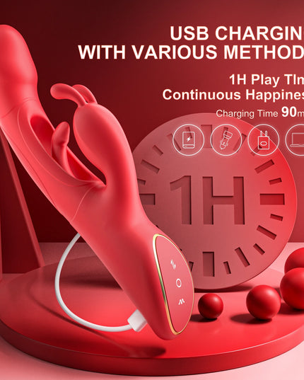 Female Sex Toys Thrusting Rabbit Vibrator for Women with 7 Powerful Vibrations & 4 Flapping Modes, Waterproof Adult Toy