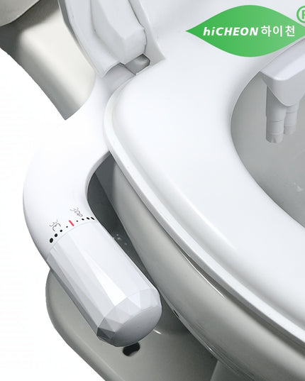 Advanced Bidet Attachment for Toilet Seat - Dual Nozzle Rear and Feminine Wash with Adjustable Water Pressure Sprayer, Non-Electric Shattaf Butt Cleaner with Universal Adapter for US and Canada, White Color