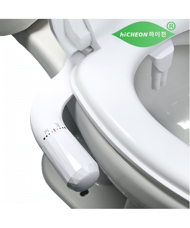 Advanced Bidet Attachment for Toilet Seat - Dual Nozzle Rear and Feminine Wash with Adjustable Water Pressure Sprayer, Non-Electric Shattaf Butt Cleaner with Universal Adapter for US and Canada, White Color
