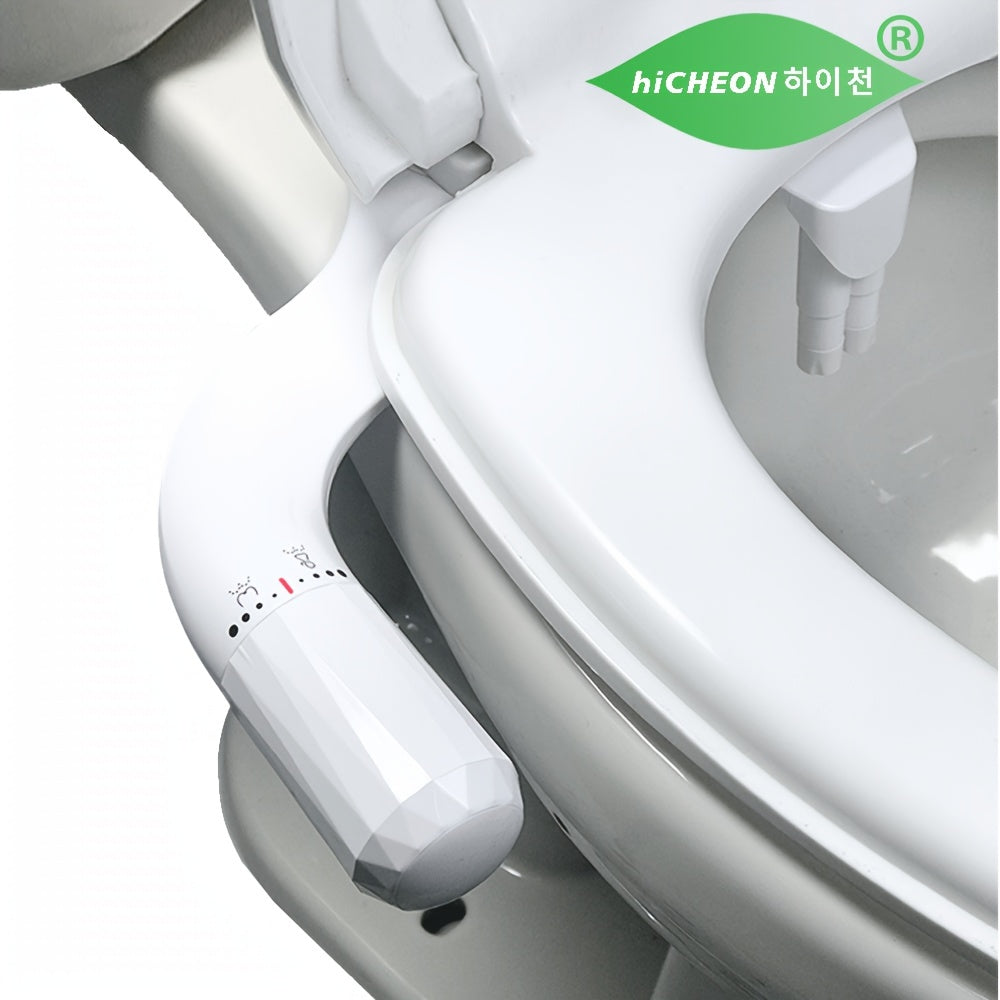 Advanced Bidet Attachment for Toilet Seat - Dual Nozzle Rear and Feminine Wash with Adjustable Water Pressure Sprayer, Non-Electric Shattaf Butt Cleaner with Universal Adapter for US and Canada, White Color