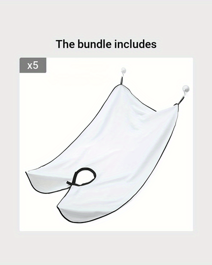 Beard Bib Apron For Men, Beard Trimming Catcher Bib For Shaving & Hair Clippings, Waterproof Non-Stick Hair Catcher Grooming Cloth With 2 Suction Cups