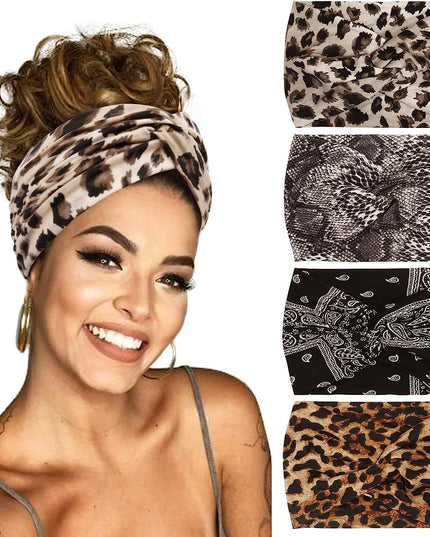 TERSE Extra Wide Headbands for Women Sport Yoga Workout Turban Headband Fashion Hairband Non Slip