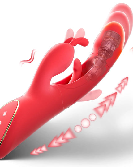 Female Sex Toys Thrusting Rabbit Vibrator for Women with 7 Powerful Vibrations & 4 Flapping Modes, Waterproof Adult Toy