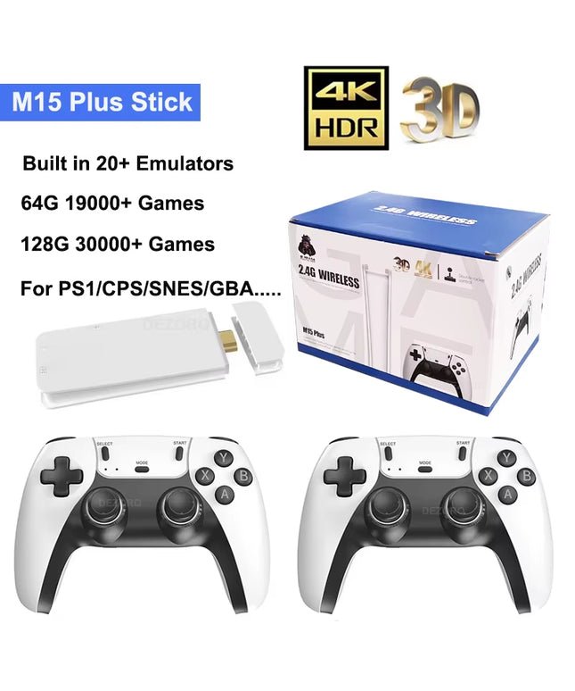 M15 plus Game Stick Pro Mini TV Handheld Game Classic Game Emulator HD Output Gaming Retro Consola for PS1