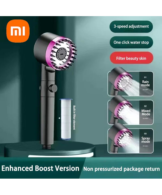 XIAOMI 3 Modes Shower Head High Pressure Showerhead Portable Filter Rainfall Faucet Tap Bathroom Bath Home Innovative Accessory