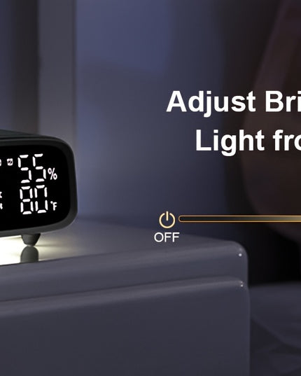 6-in-1 Alarm Clock With Wireless Charging, USB Charging Port, Night Light Wireless Speaker, 3-level Brightness Digital Clock Temperature, 12/24 Hours, Bedroom Snooze Alarm Clock