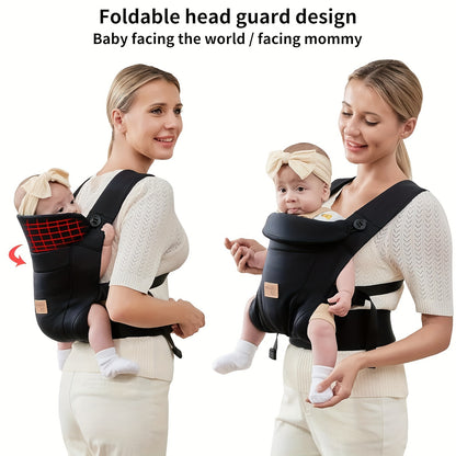Vrbabies New Ergonomic Baby Carrier Newborn Toddler Wrap Carrier Hands Free Baby Sitting Support Sling Breathable Perfect For Infants Chest Sling For Babies Gift