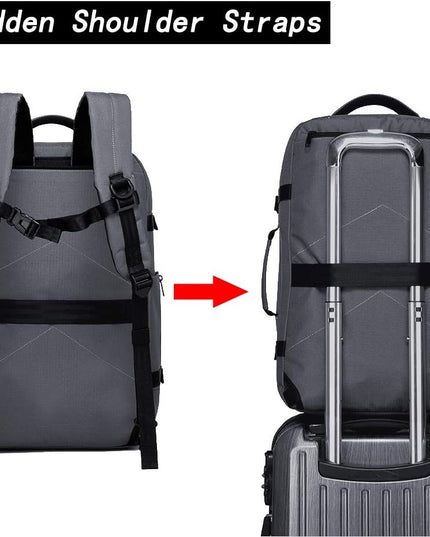 Travel Overnight Backpack,40-Liter FAA Flight Approved Weekender Bag Carry on Backpack Grey(With No Cubes)…