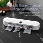 Compact One-button Automatic Vacuum Sealing Machine - Household Food Sealing Device for Vacuum Low Temperature Method and Dry Wet Food - Small Fresh-keeping Plastic Sealing Machine